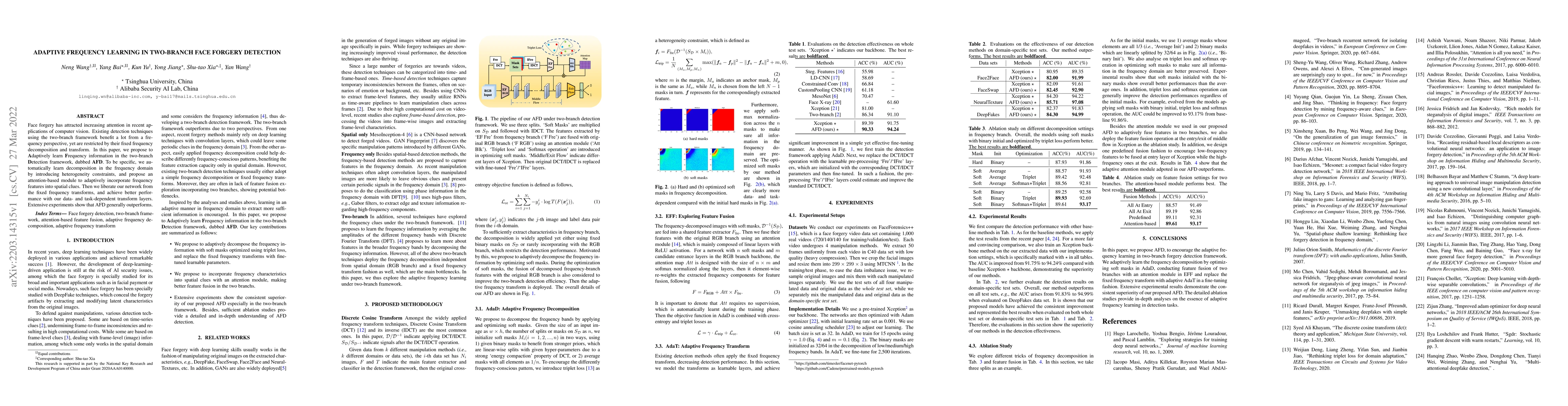 Thumbnail for Adaptive Frequency Learning in Two-branch Face Forgery Detection