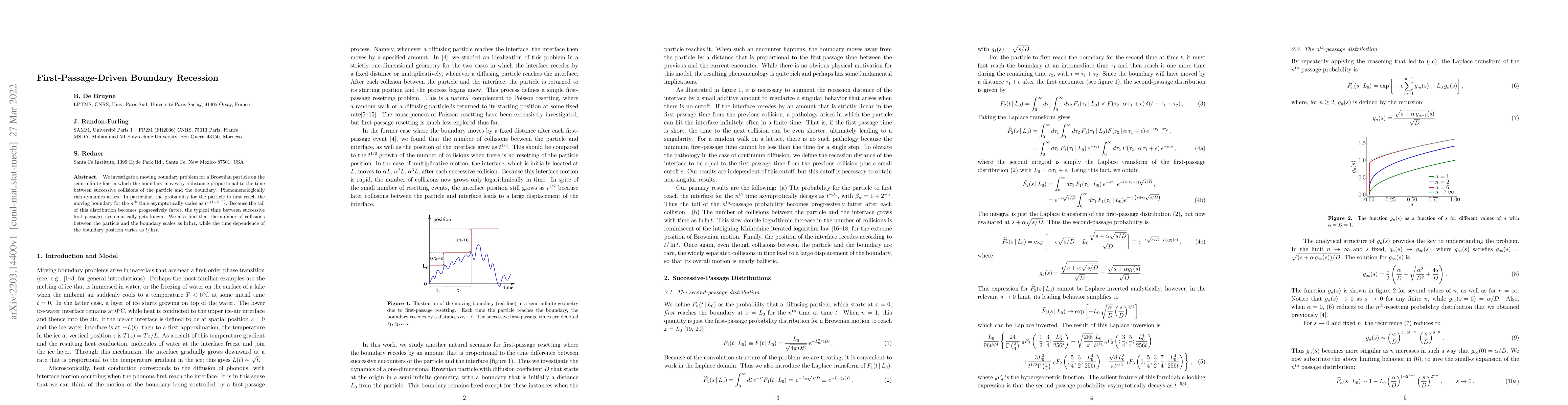 Thumbnail for First-Passage-Driven Boundary Recession