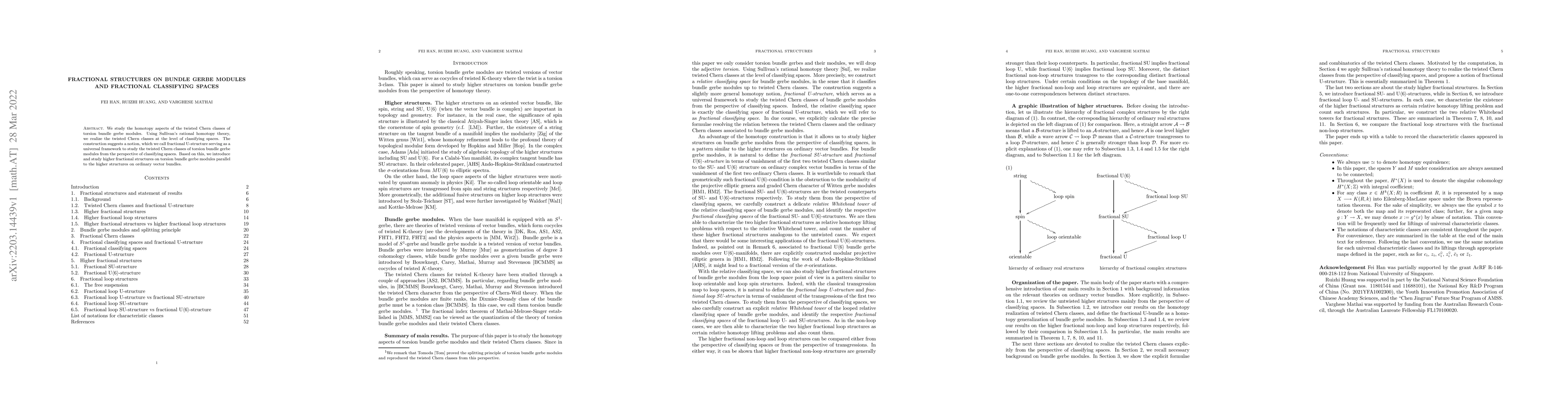 Thumbnail for Fractional structures on bundle gerbe modules and fractional classifying
  spaces