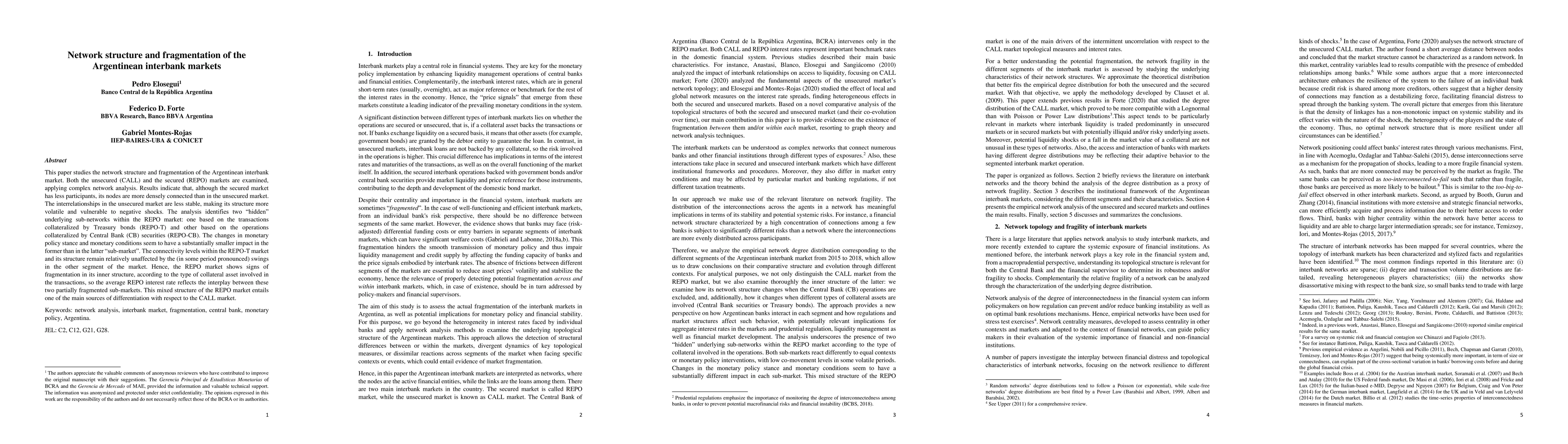 Thumbnail for Network structure and fragmentation of the Argentinean interbank markets