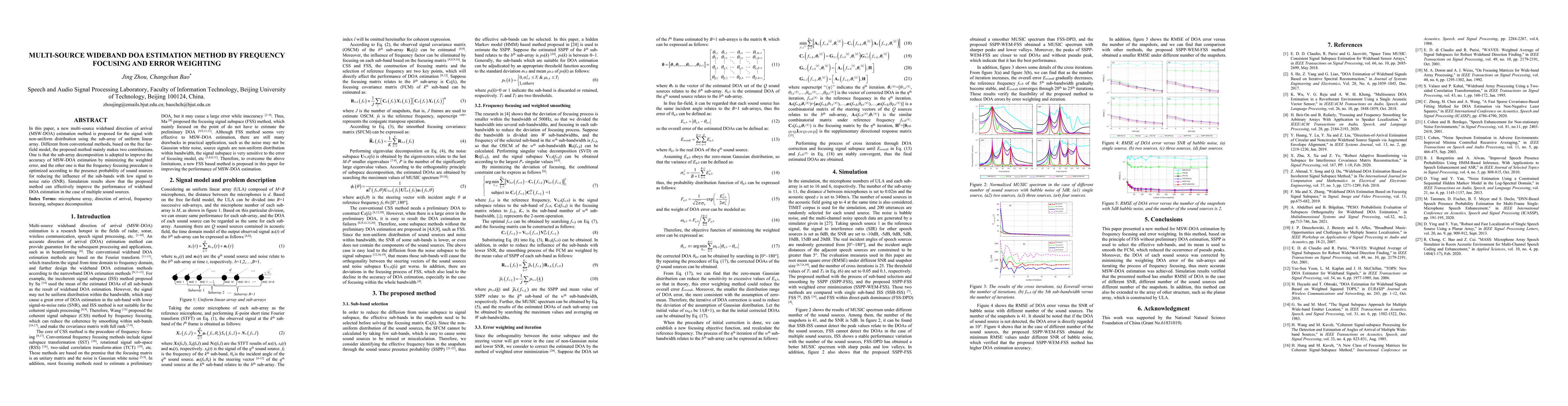 Thumbnail for Multi-source wideband doa estimation method by frequency focusing and
  error weighting