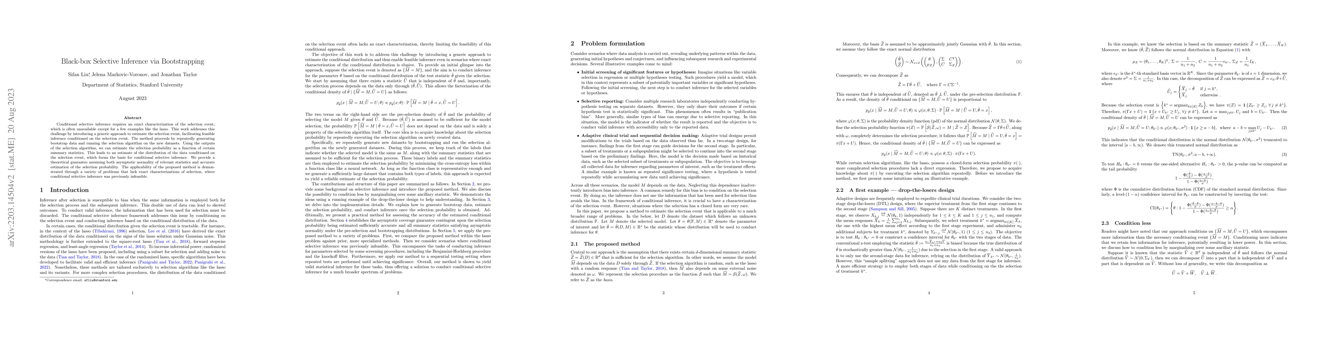 Thumbnail for Black-box Selective Inference via Bootstrapping