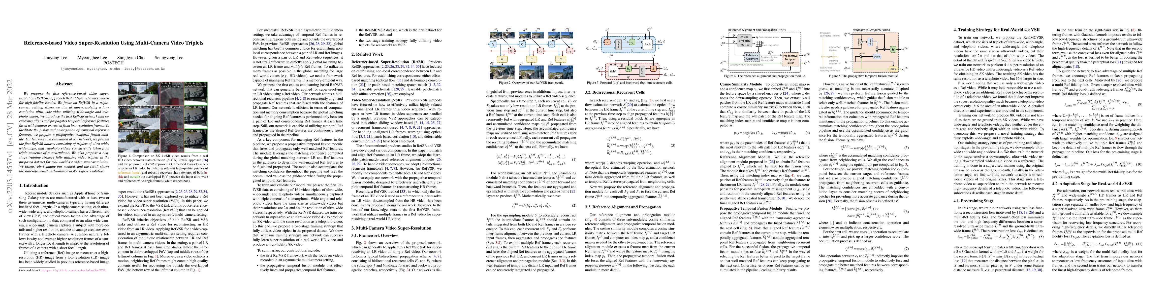 Thumbnail for Reference-based Video Super-Resolution Using Multi-Camera Video Triplets