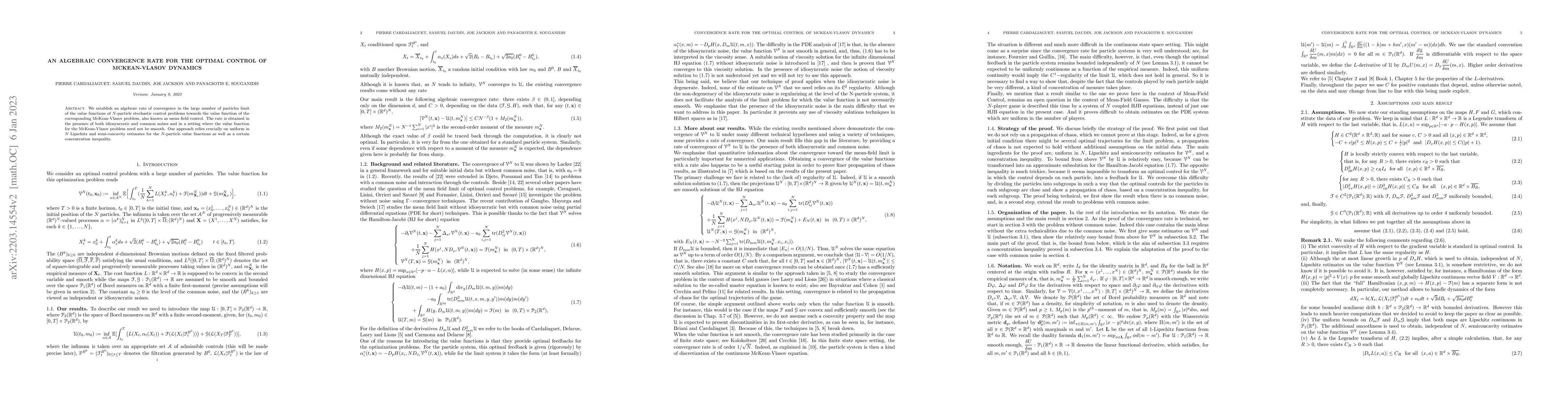 Thumbnail for An algebraic convergence rate for the optimal control of McKean-Vlasov
  dynamics