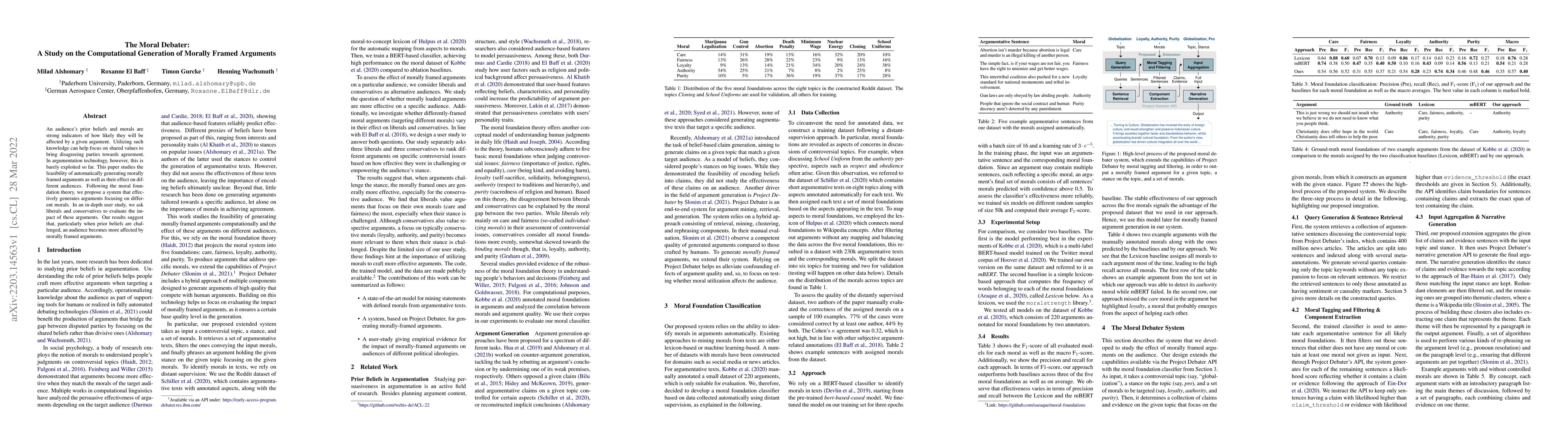 Thumbnail for The Moral Debater: A Study on the Computational Generation of Morally
  Framed Arguments