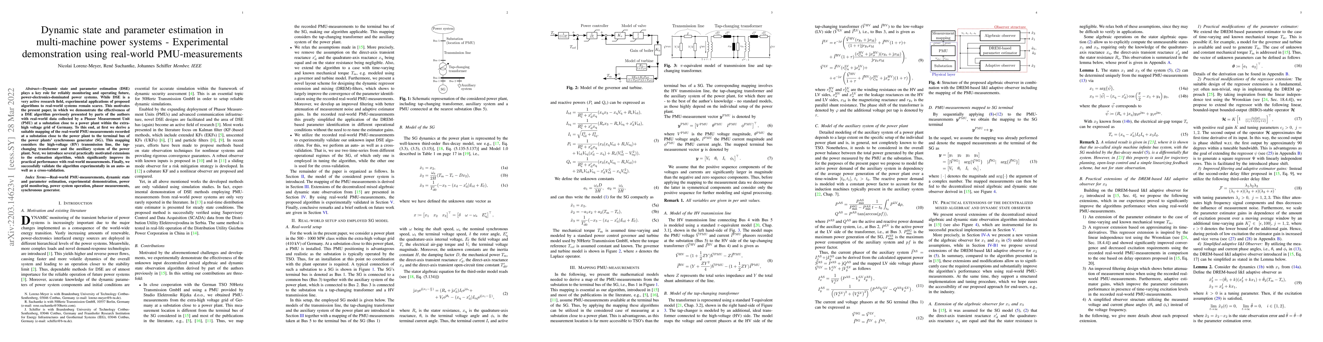 Thumbnail for Dynamic state and parameter estimation in multi-machine power systems -
  Experimental demonstration using real-world PMU-measurements