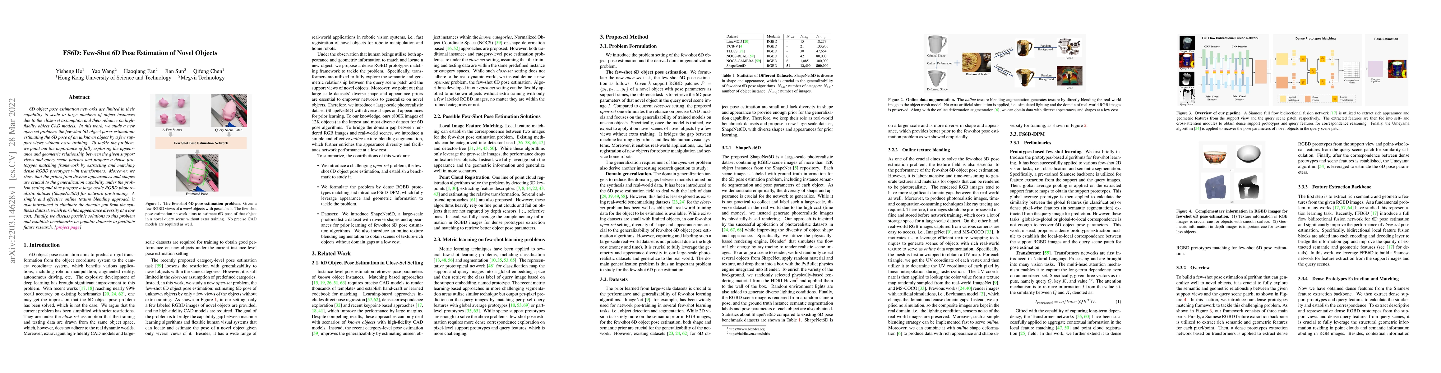 Thumbnail for FS6D: Few-Shot 6D Pose Estimation of Novel Objects