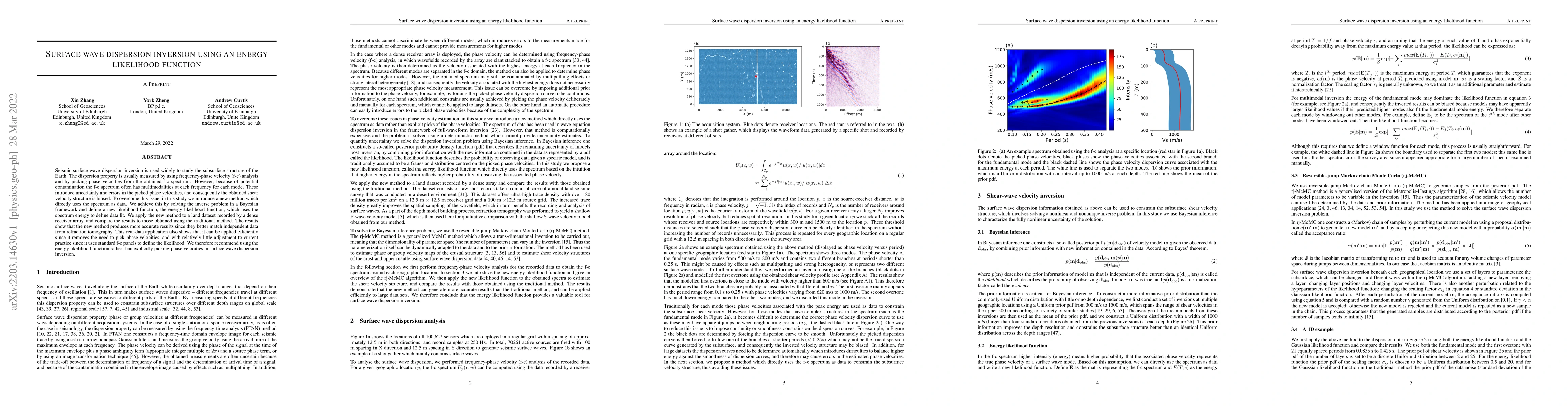 Thumbnail for Surface wave dispersion inversion using an energy likelihood function