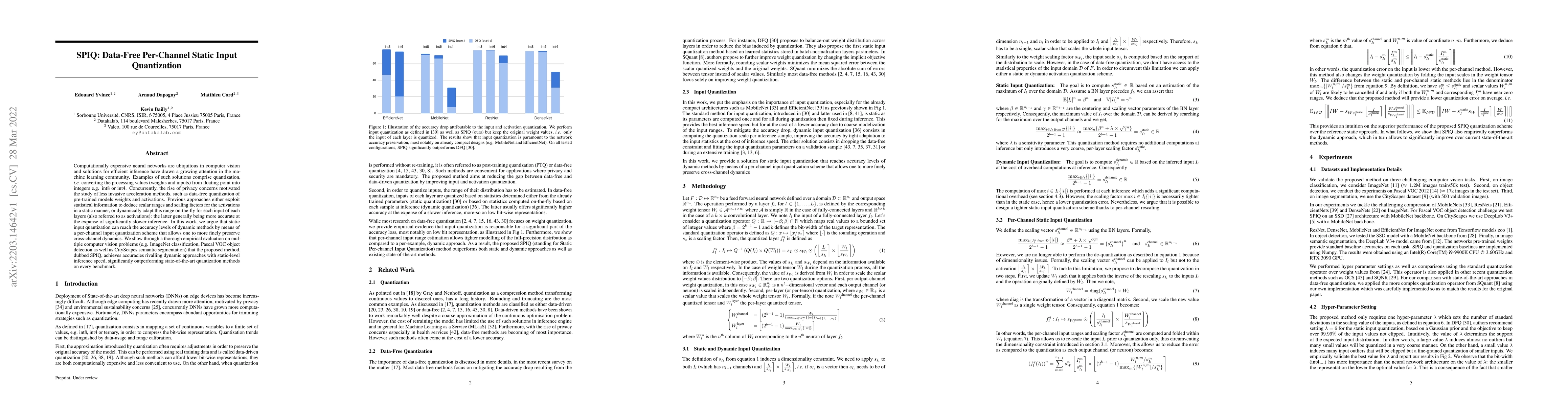 Thumbnail for SPIQ: Data-Free Per-Channel Static Input Quantization