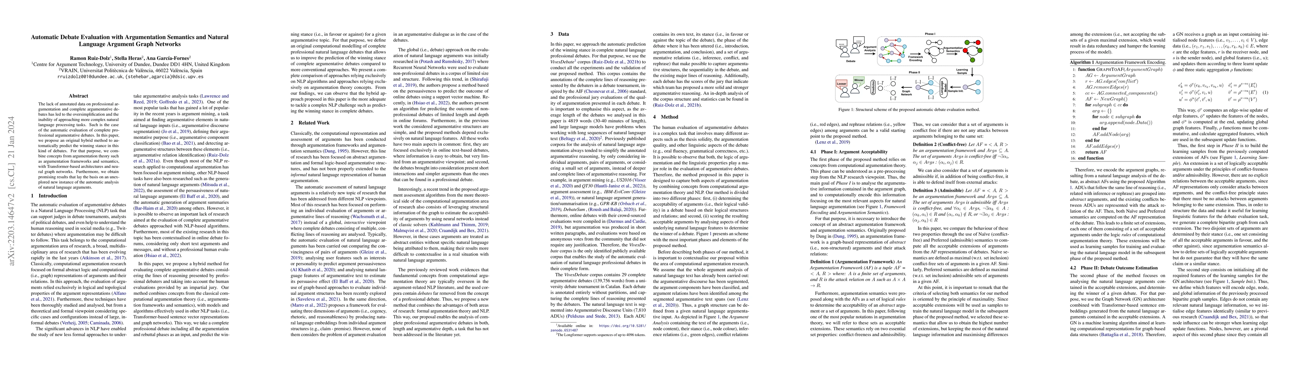 Thumbnail for Automatic Debate Evaluation with Argumentation Semantics and Natural
  Language Argument Graph Networks