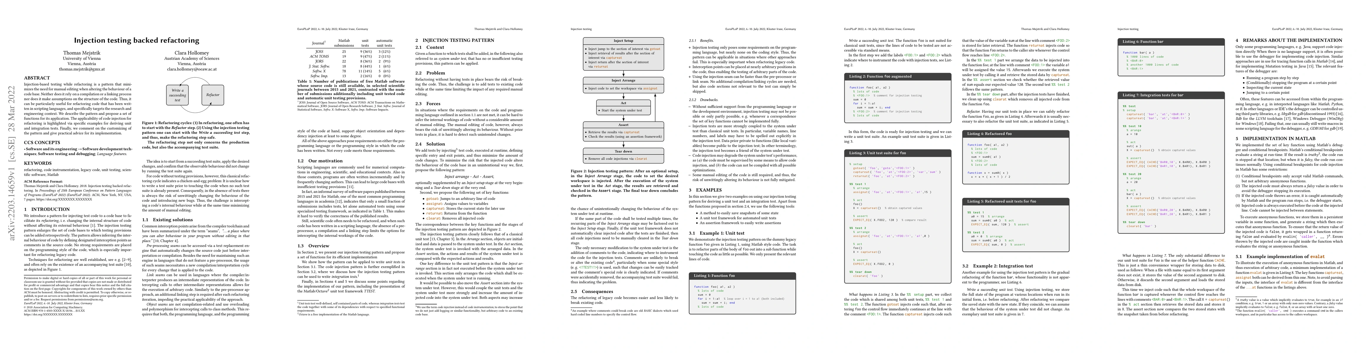 Thumbnail for Injection testing backed refactoring