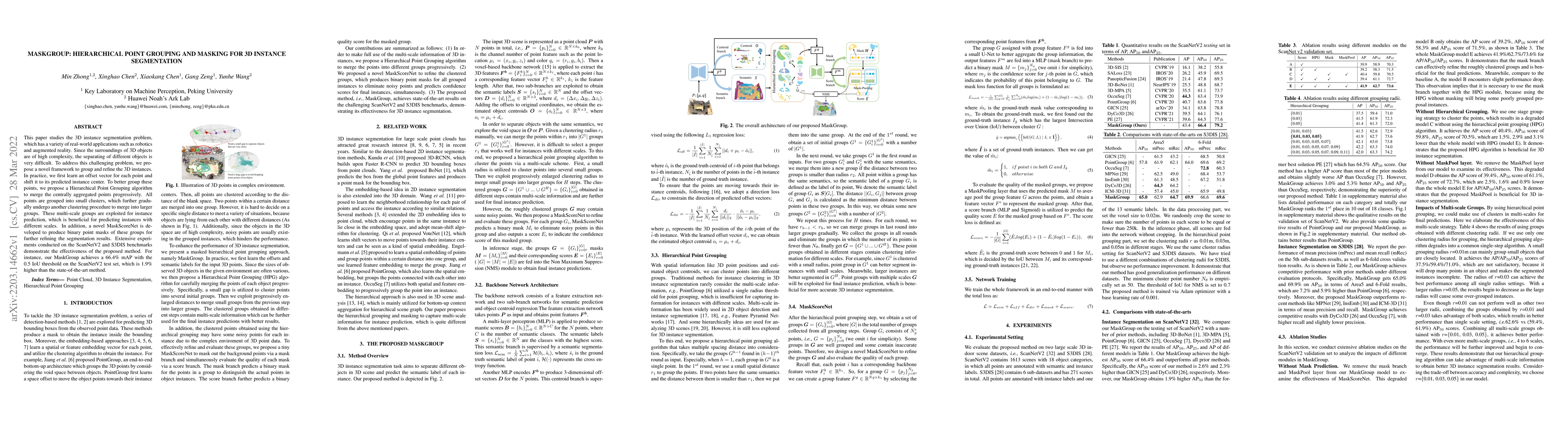 Thumbnail for MaskGroup: Hierarchical Point Grouping and Masking for 3D Instance
  Segmentation