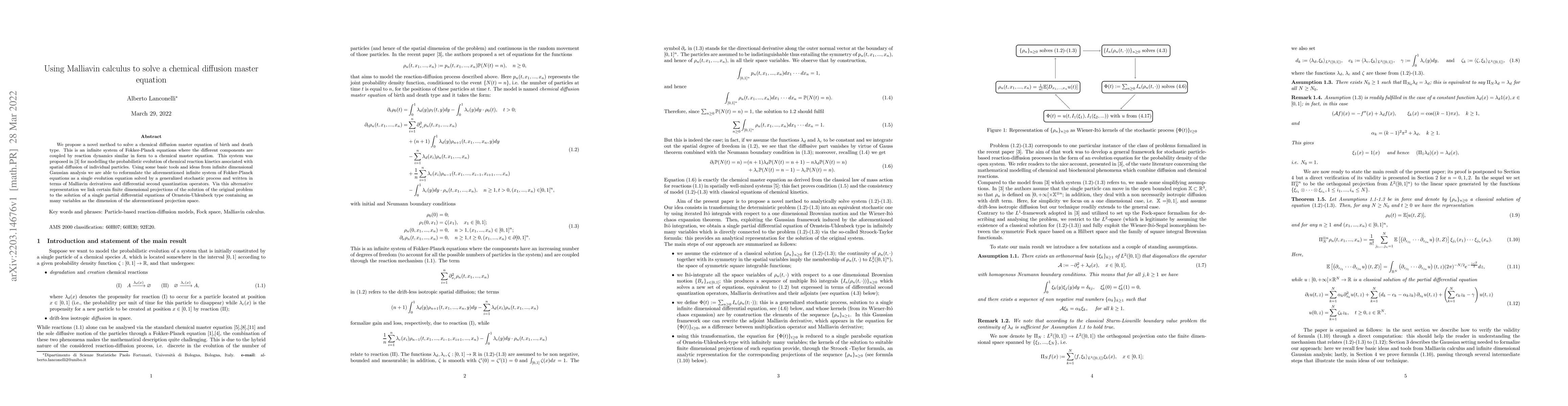 Thumbnail for Using Malliavin calculus to solve a chemical diffusion master equation