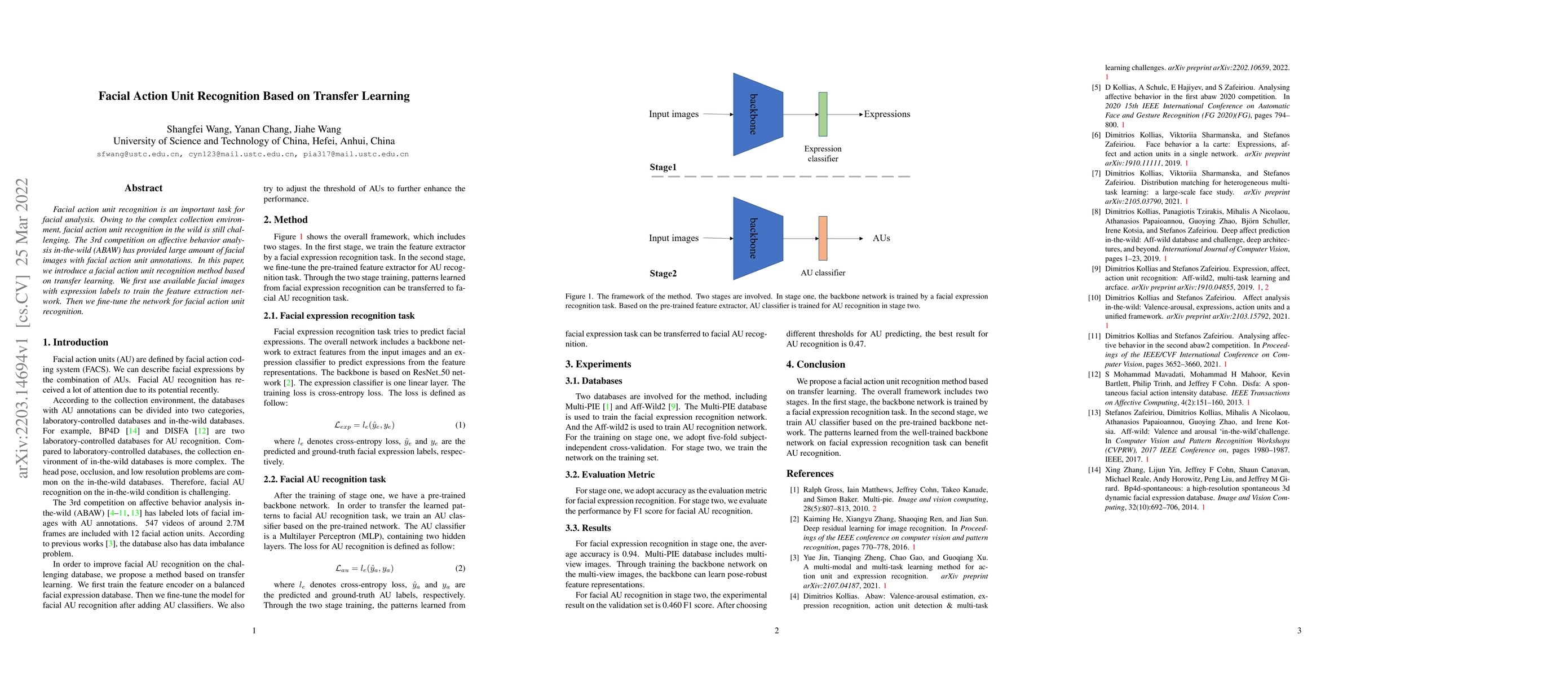 Thumbnail for Facial Action Unit Recognition Based on Transfer Learning