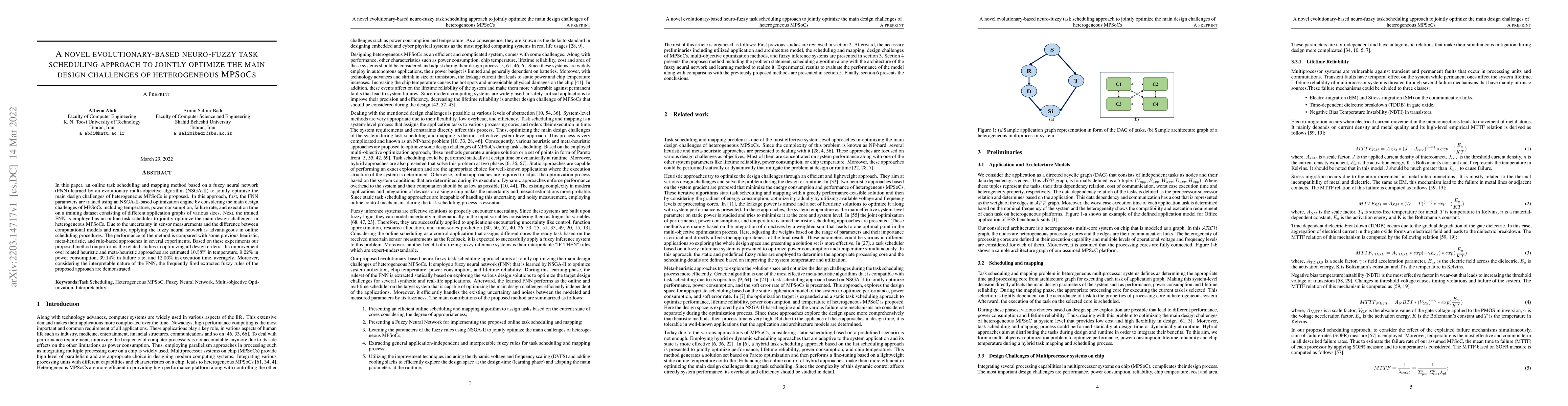 Thumbnail for A novel evolutionary-based neuro-fuzzy task scheduling approach to
  jointly optimize the main design challenges of heterogeneous MPSoCs