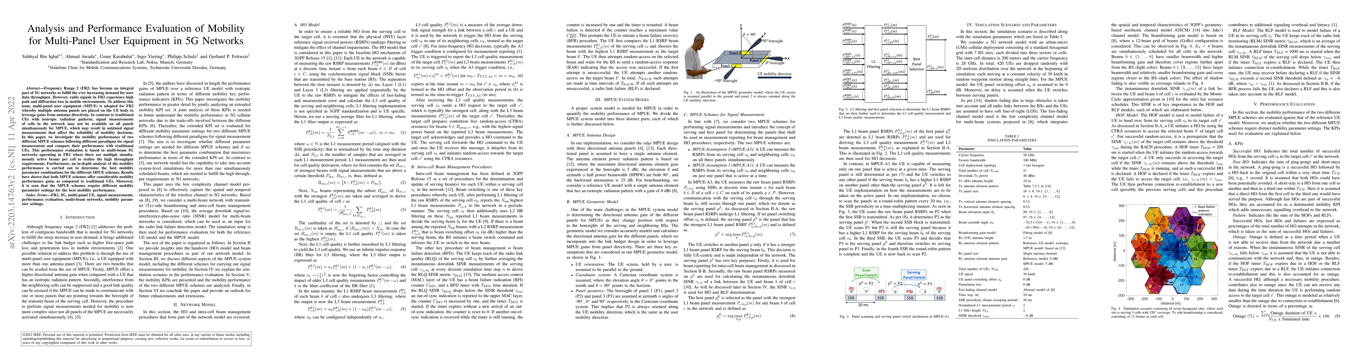 Thumbnail for Analysis and Performance Evaluation of Mobility for Multi-Panel User
  Equipment in 5G Networks