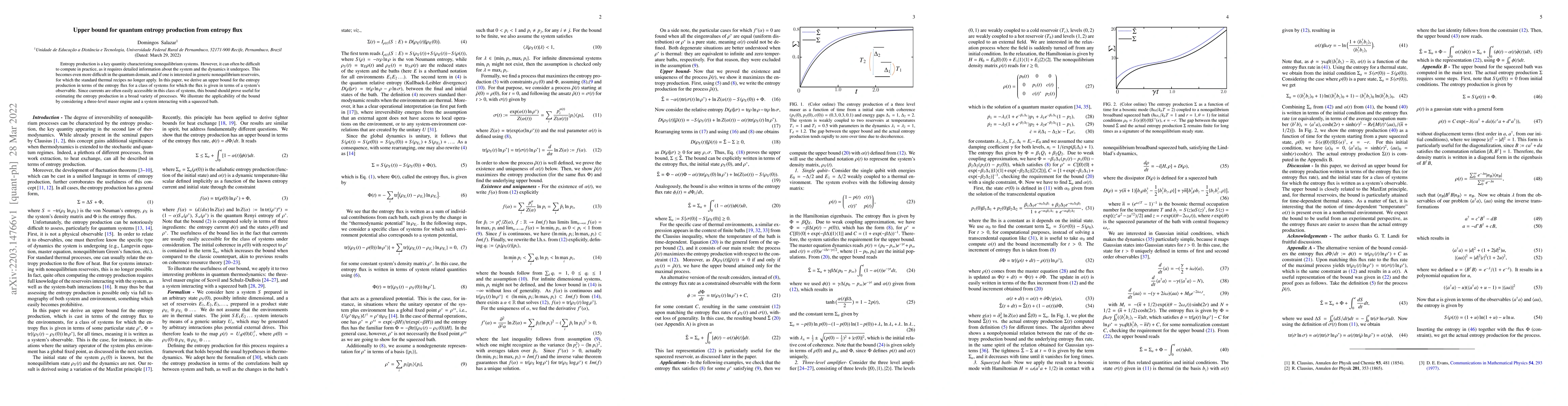 Thumbnail for Upper bound for quantum entropy production from entropy flux