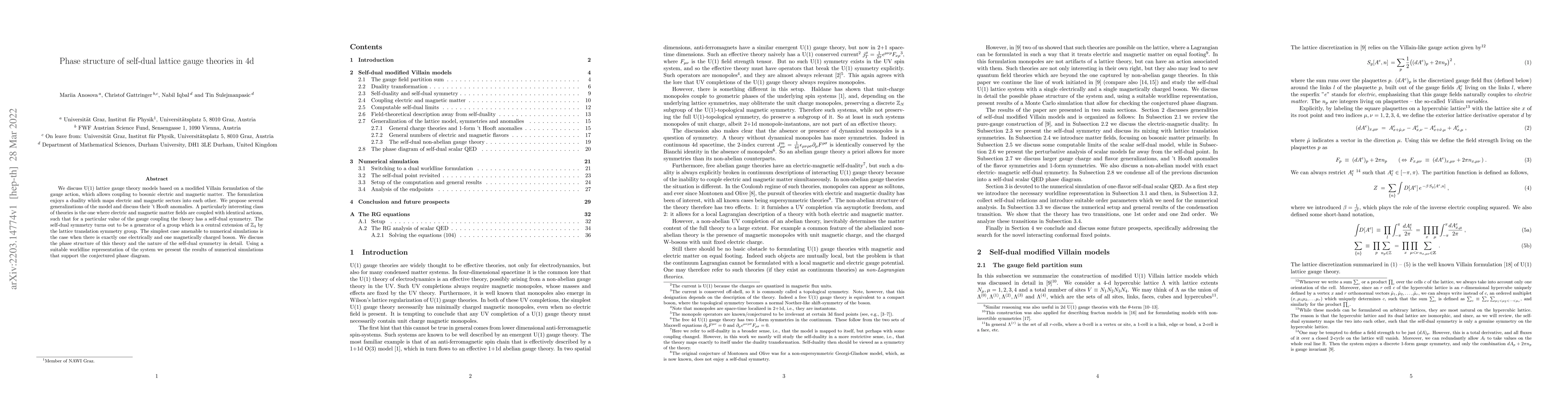 Thumbnail for Phase structure of self-dual lattice gauge theories in 4d