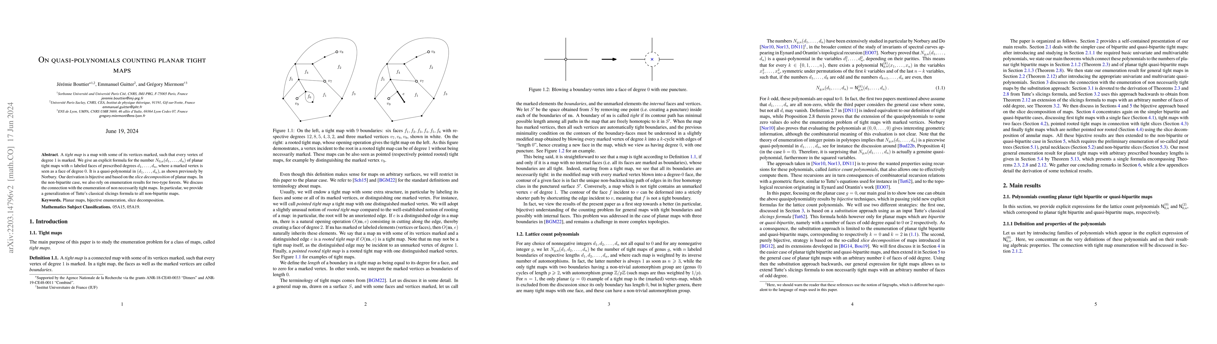 Thumbnail for On quasi-polynomials counting planar tight maps