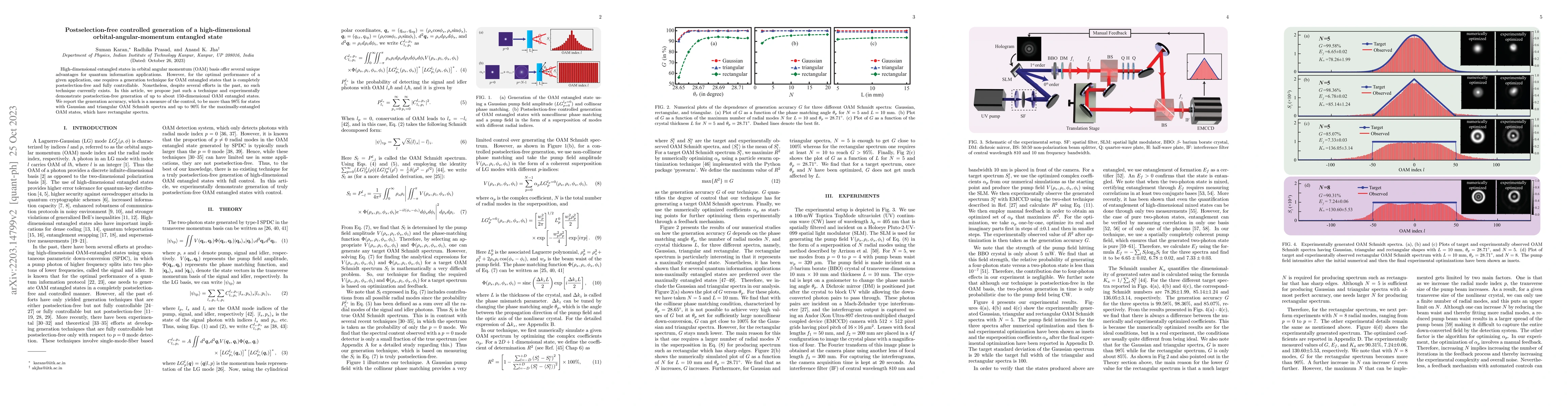 Thumbnail for Postselection-free controlled generation of a high-dimensional
  orbital-angular-momentum entangled state