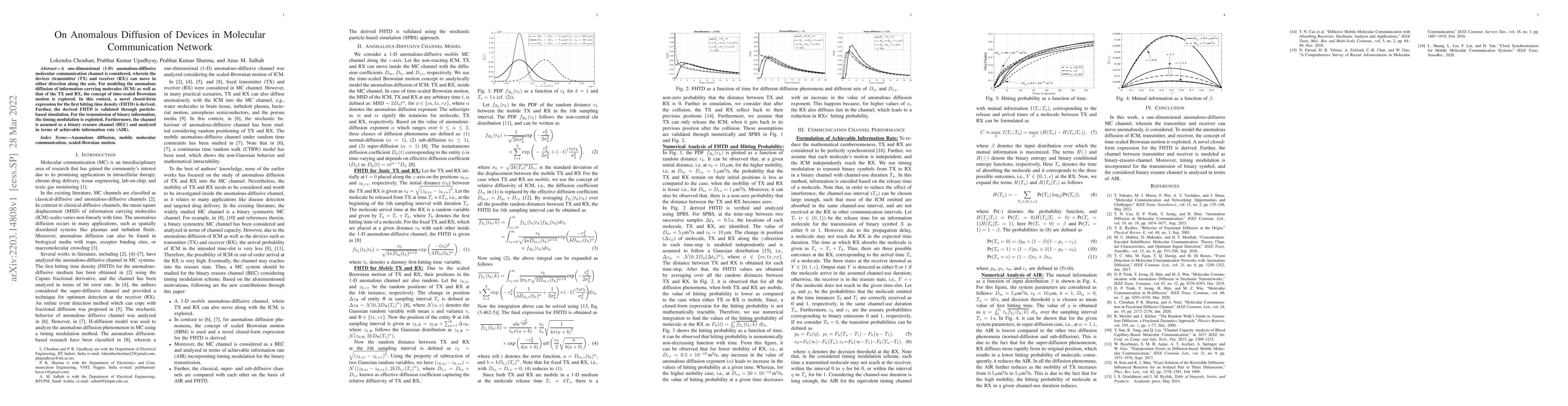 Thumbnail for On Anomalous Diffusion of Devices in Molecular Communication Network