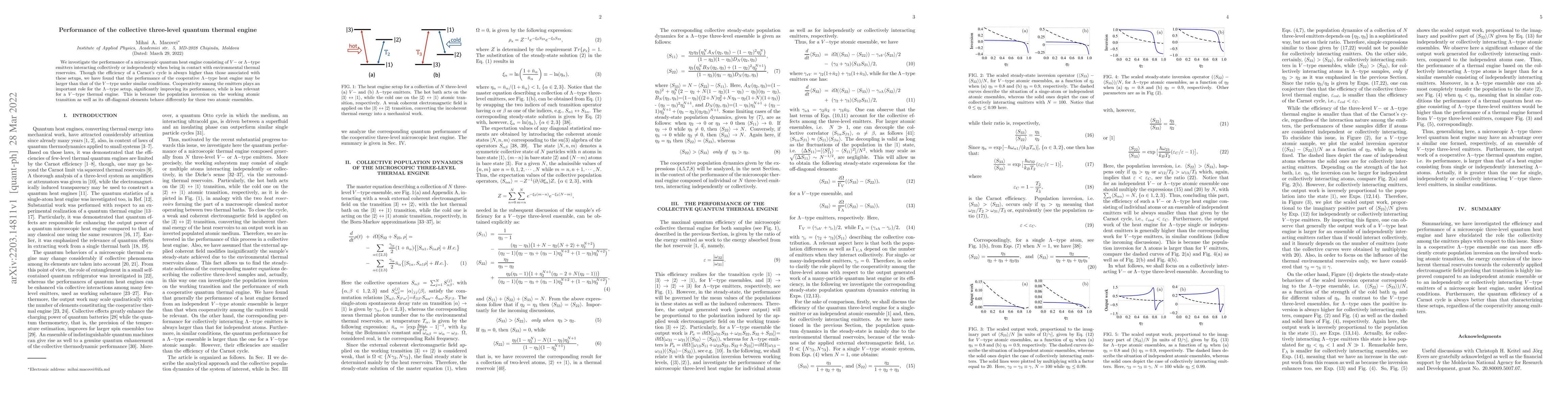 Thumbnail for Performance of the collective three-level quantum thermal engine