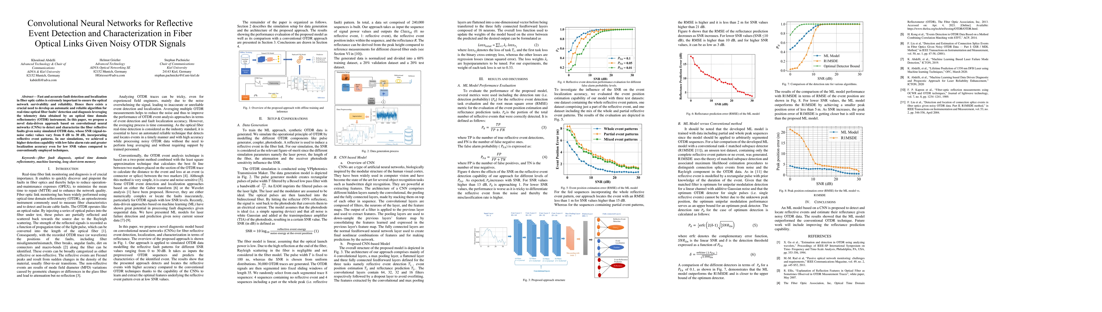 Thumbnail for Convolutional Neural Networks for Reflective Event Detection and
  Characterization in Fiber Optical Links Given Noisy OTDR Signals