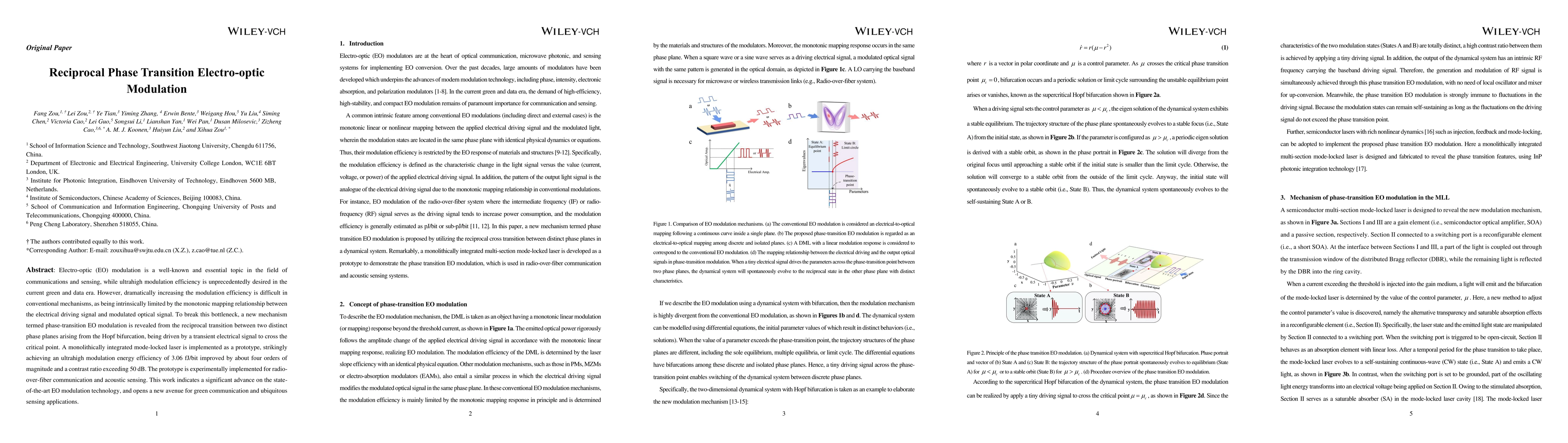 Thumbnail for Reciprocal phase transition-enabled electro-optic modulation