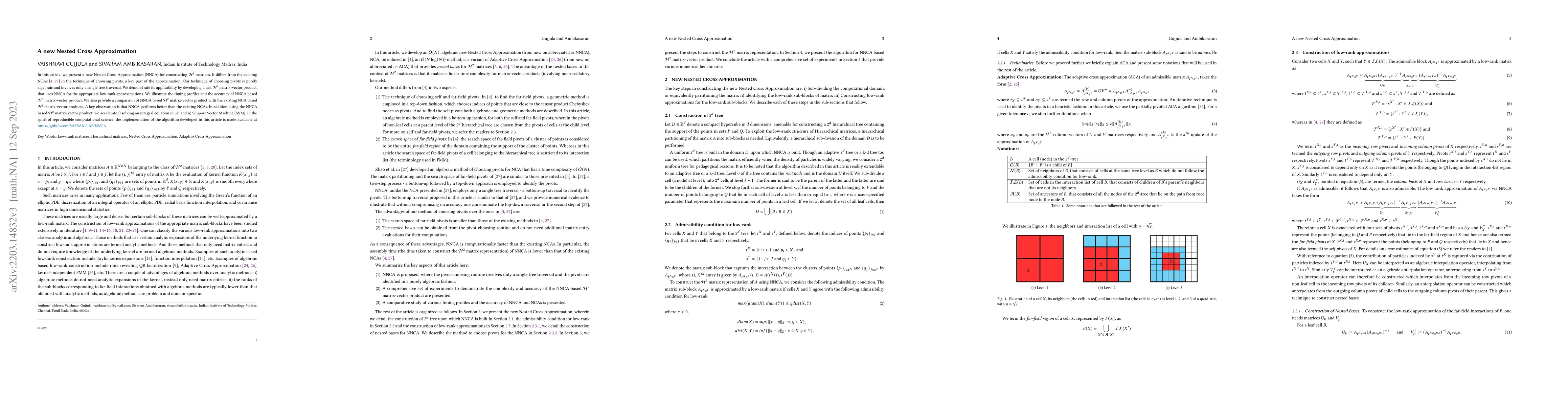 Thumbnail for A new Nested Cross Approximation