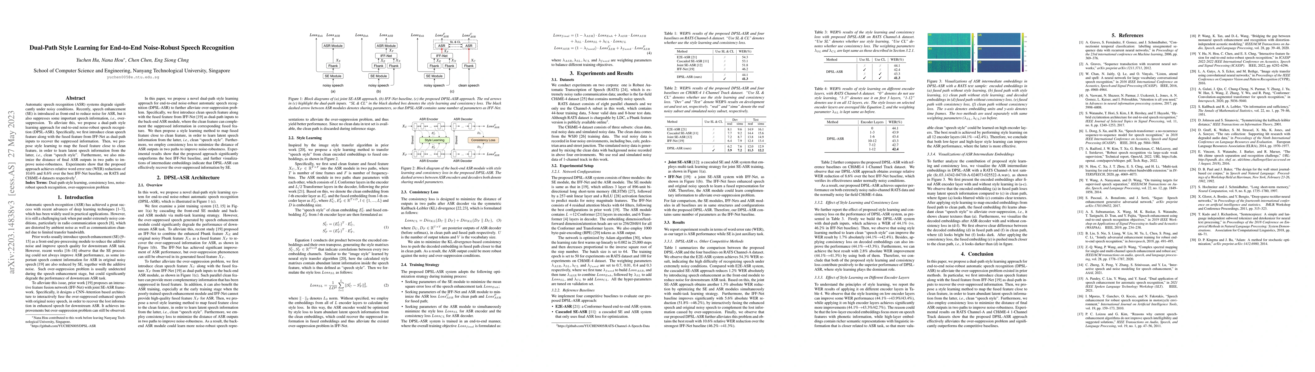 Thumbnail for Dual-Path Style Learning for End-to-End Noise-Robust Speech Recognition