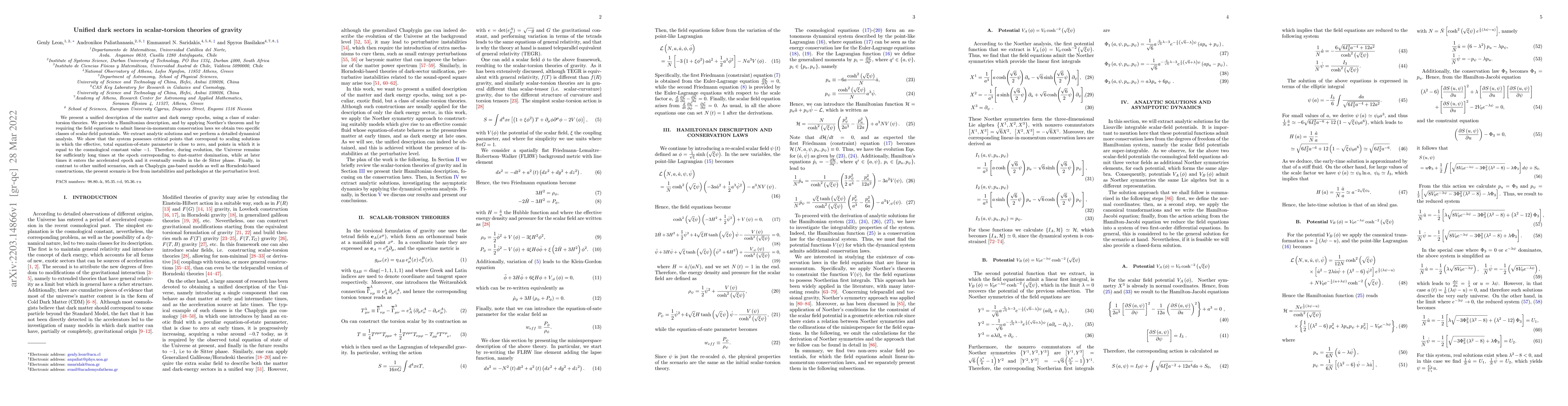 Thumbnail for Unified dark sectors in scalar-torsion theories of gravity