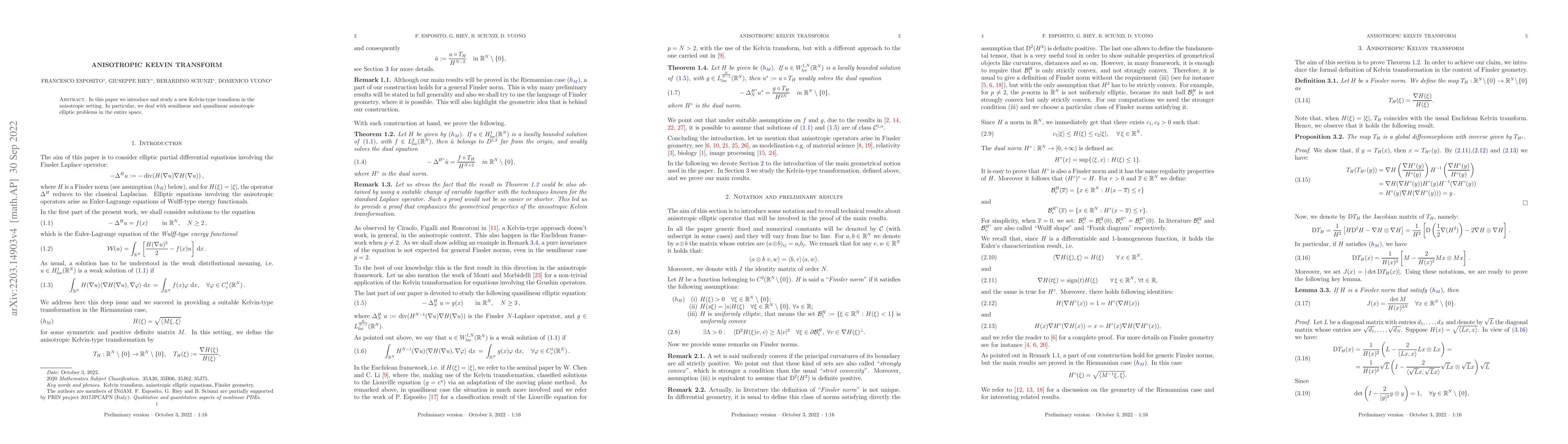 Thumbnail for Anisotropic Kelvin-type transform for a class of anisotropic elliptic
  operators