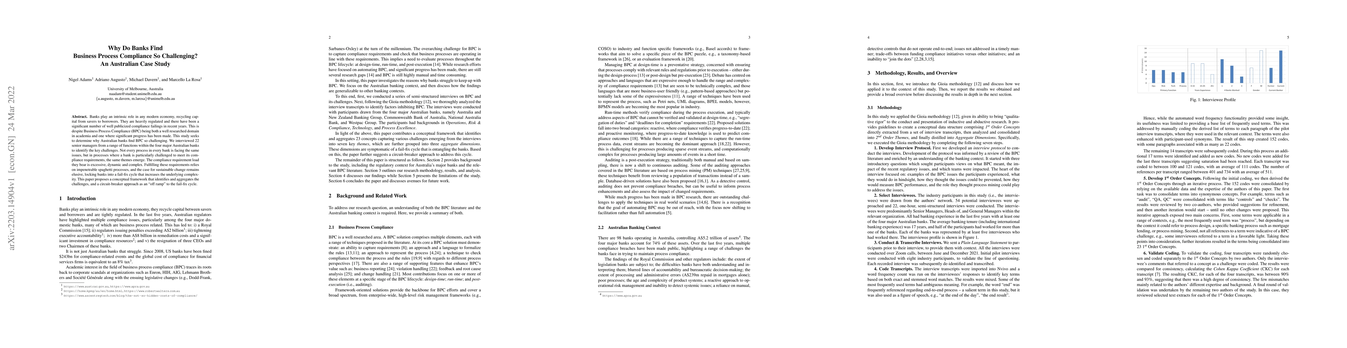 Thumbnail for Why Do Banks Find Business Process Compliance So Challenging? An
  Australian Case Study