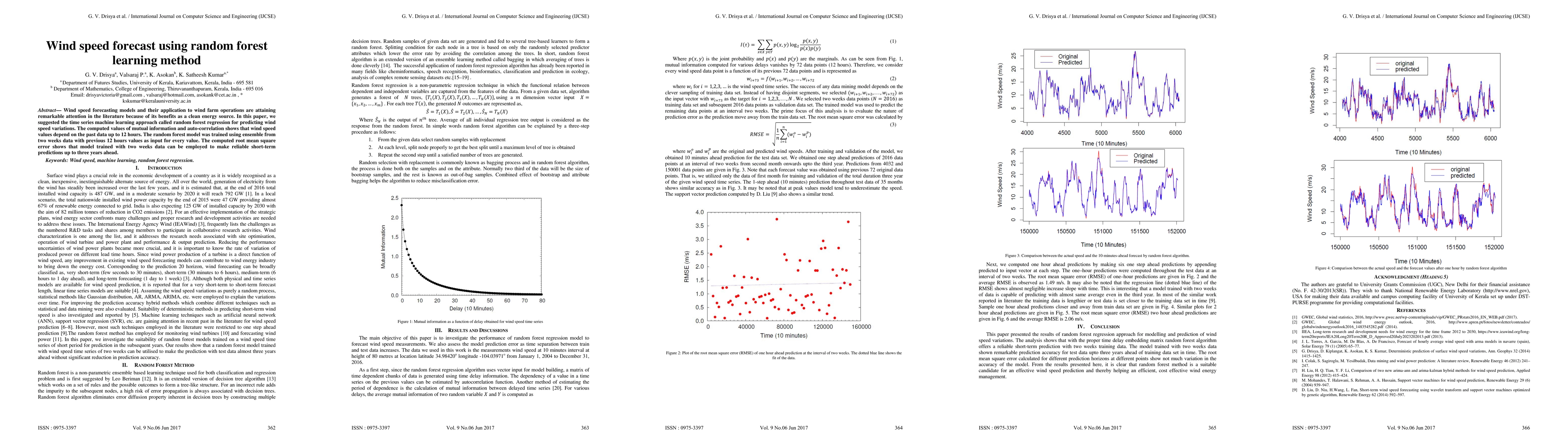 Thumbnail for Wind speed forecast using random forest learning method