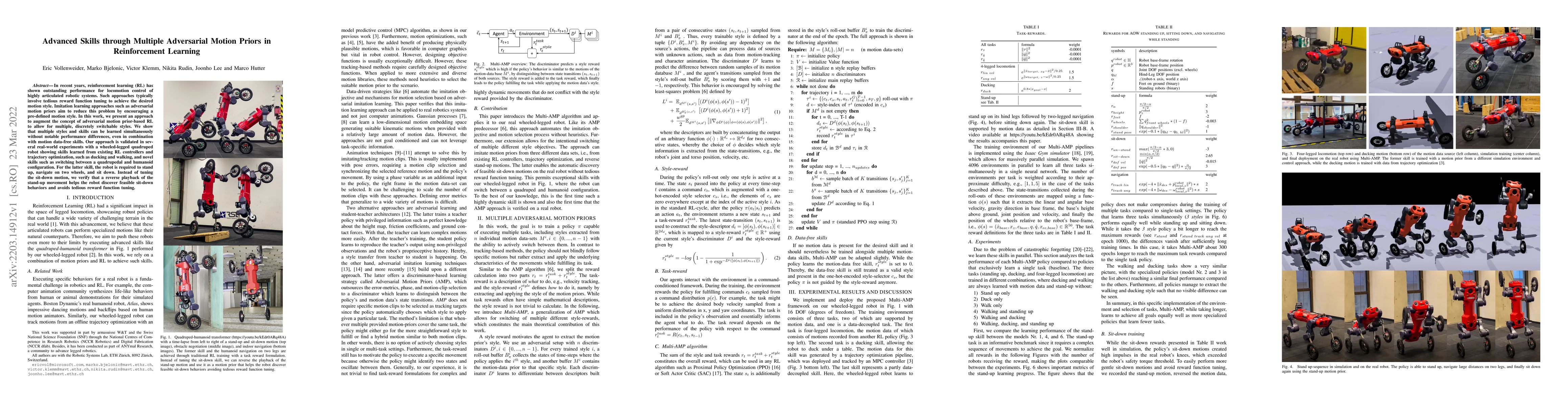 Thumbnail for Advanced Skills through Multiple Adversarial Motion Priors in
  Reinforcement Learning