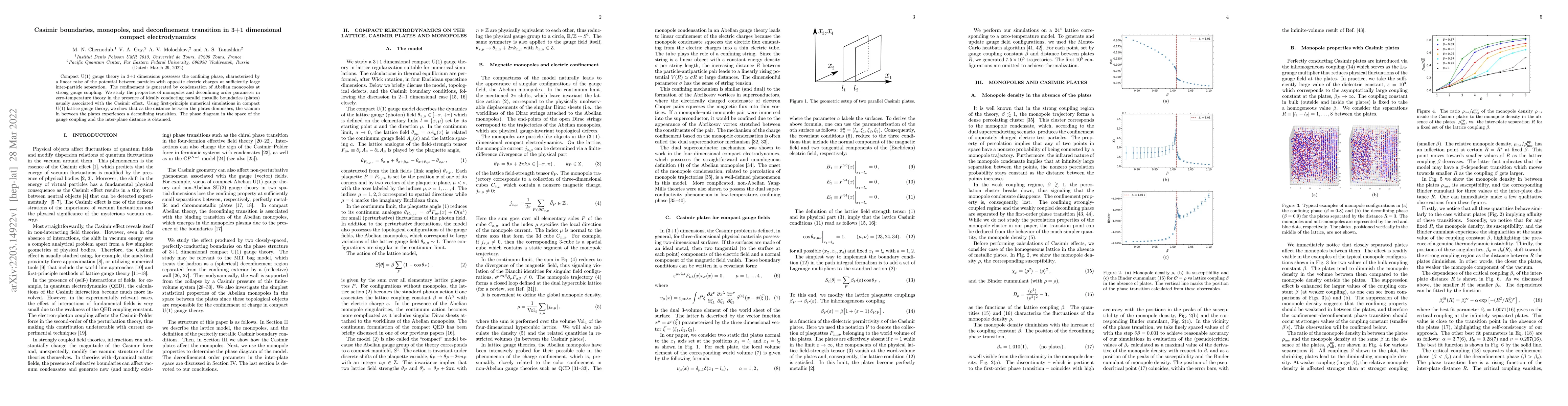 Thumbnail for Casimir boundaries, monopoles, and deconfinement transition in 3+1
  dimensional compact electrodynamics