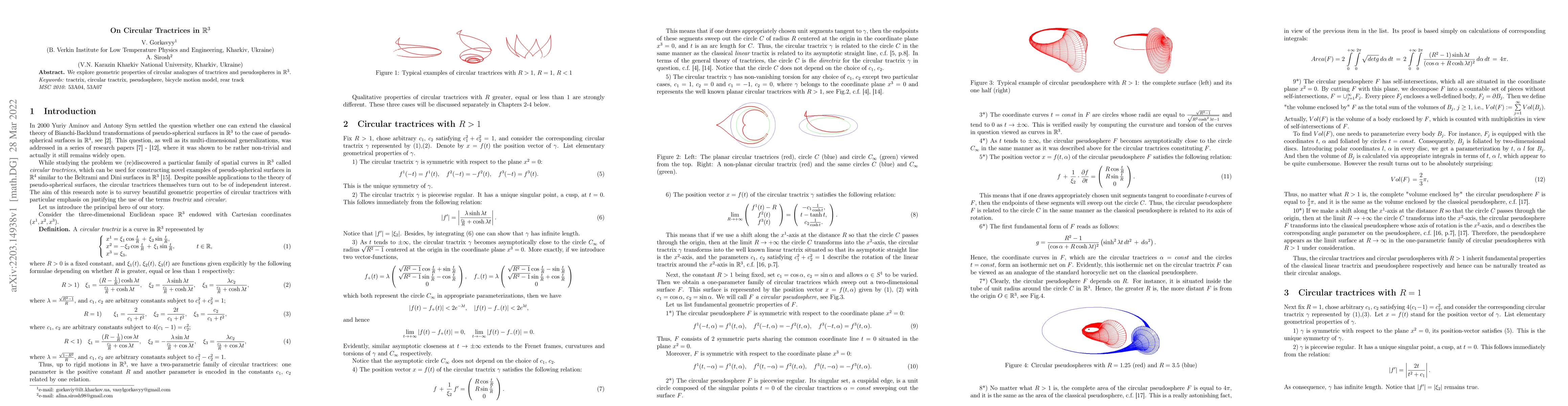 Thumbnail for On Circular Tractrices in $\mathbb R^3$
