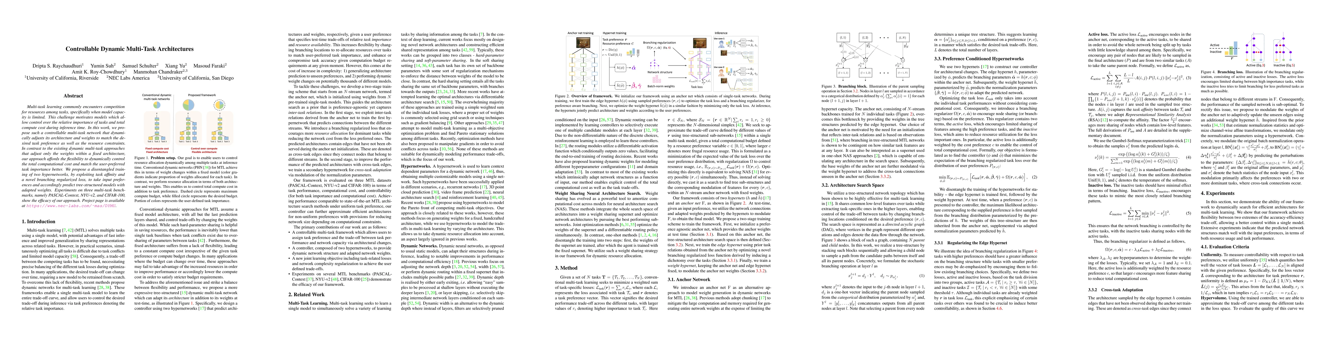 Thumbnail for Controllable Dynamic Multi-Task Architectures