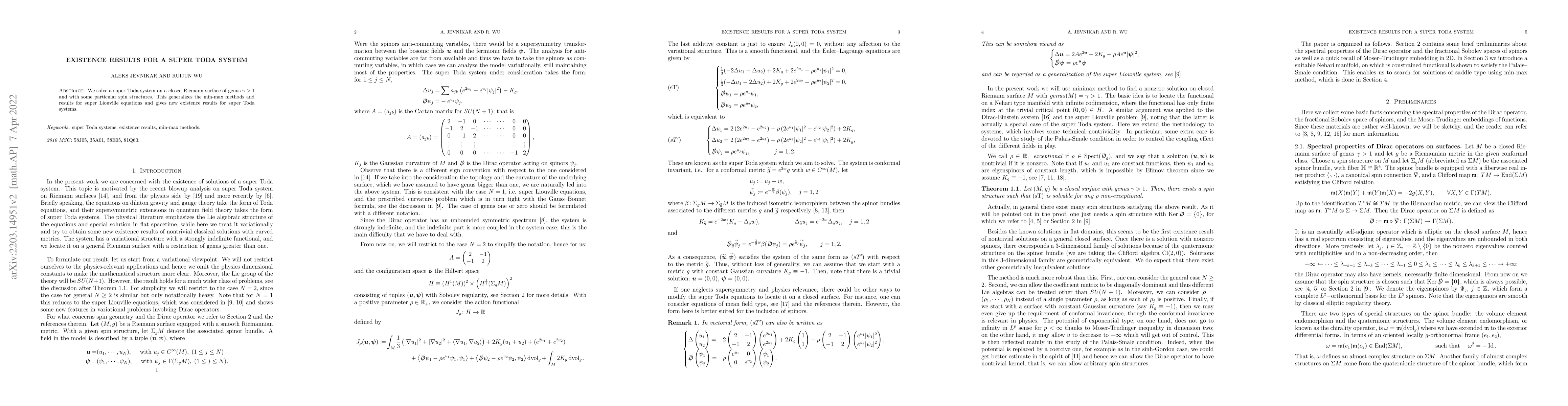 Thumbnail for Existence results for a super Toda system