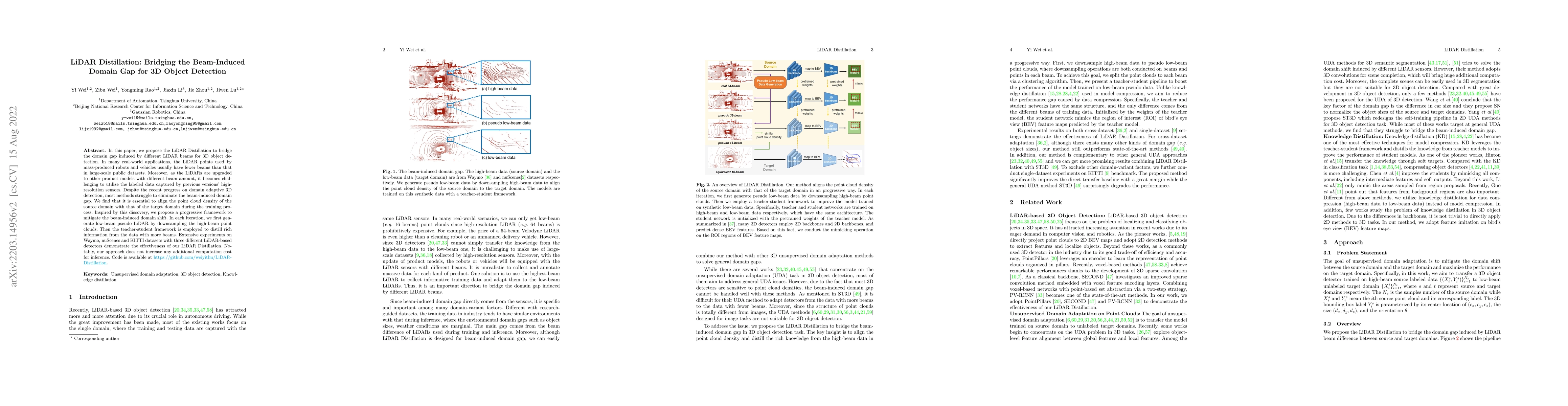 Thumbnail for LiDAR Distillation: Bridging the Beam-Induced Domain Gap for 3D Object
  Detection