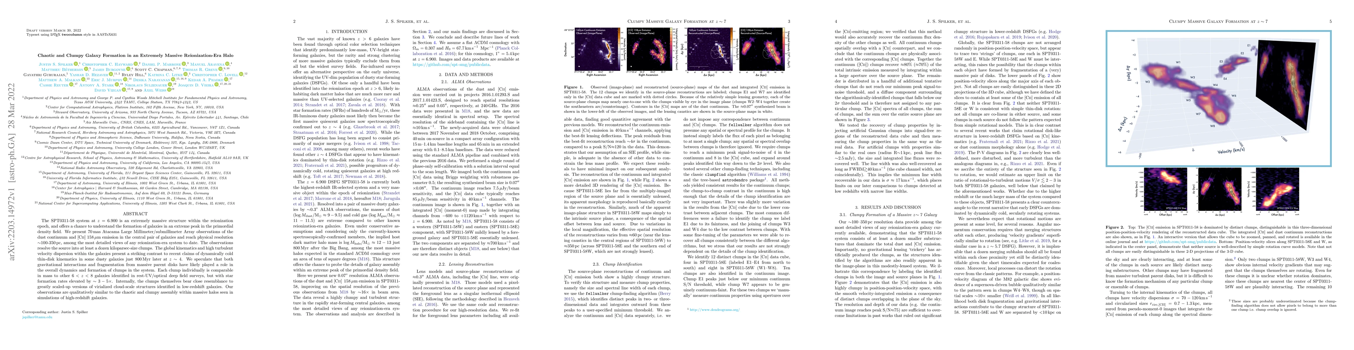 Thumbnail for Chaotic and Clumpy Galaxy Formation in an Extremely Massive
  Reionization-Era Halo