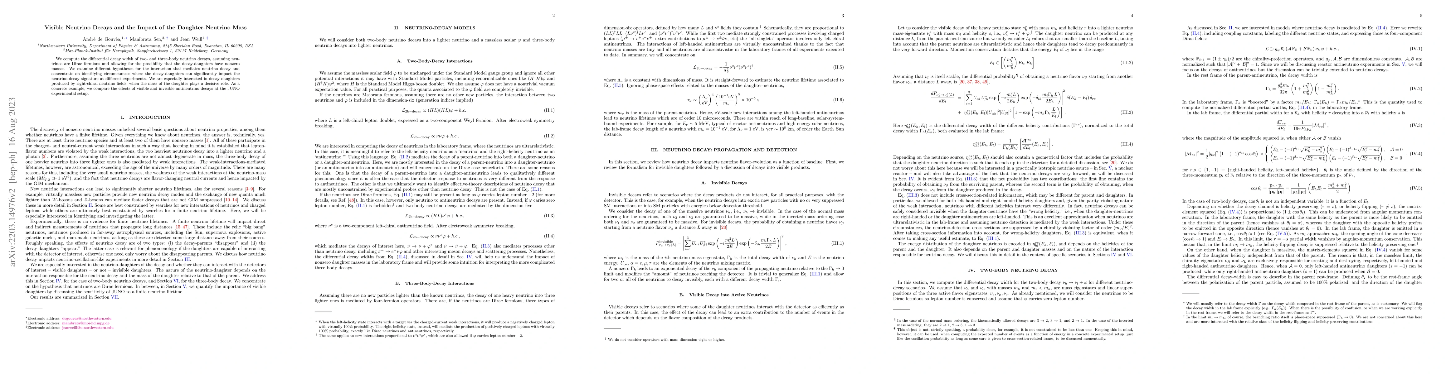 Thumbnail for Visible Neutrino Decays and the Impact of the Daughter-Neutrino Mass