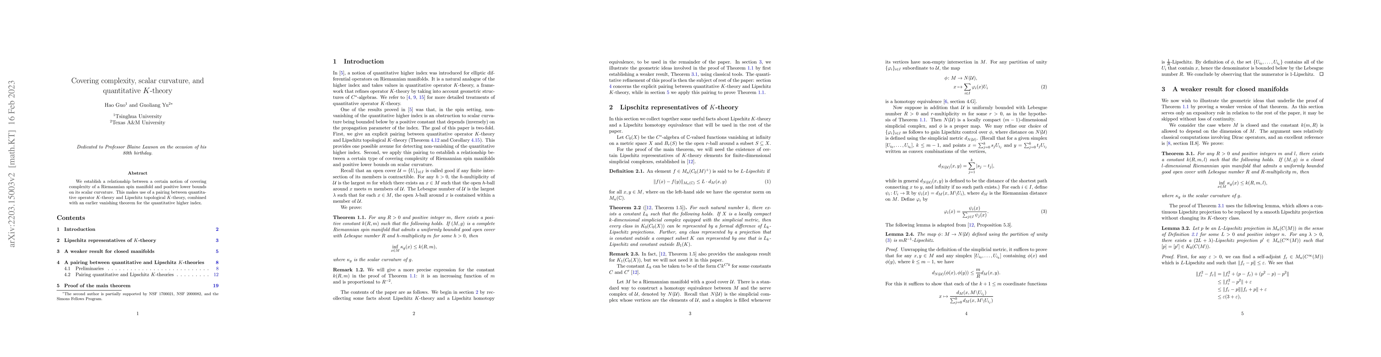 Thumbnail for Covering complexity, scalar curvature, and quantitative $K$-theory