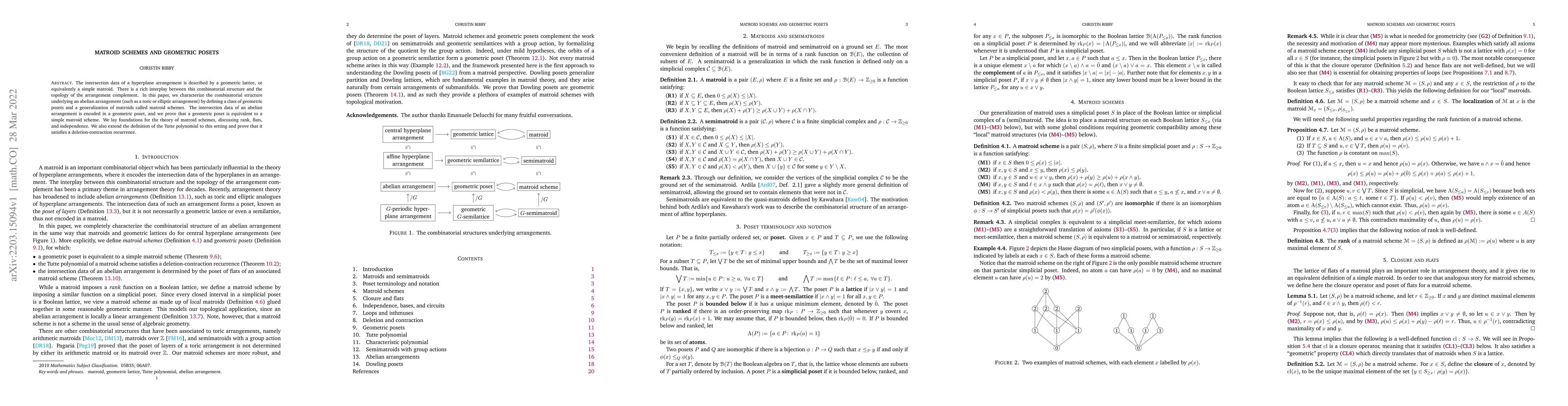 Thumbnail for Matroid schemes and geometric posets