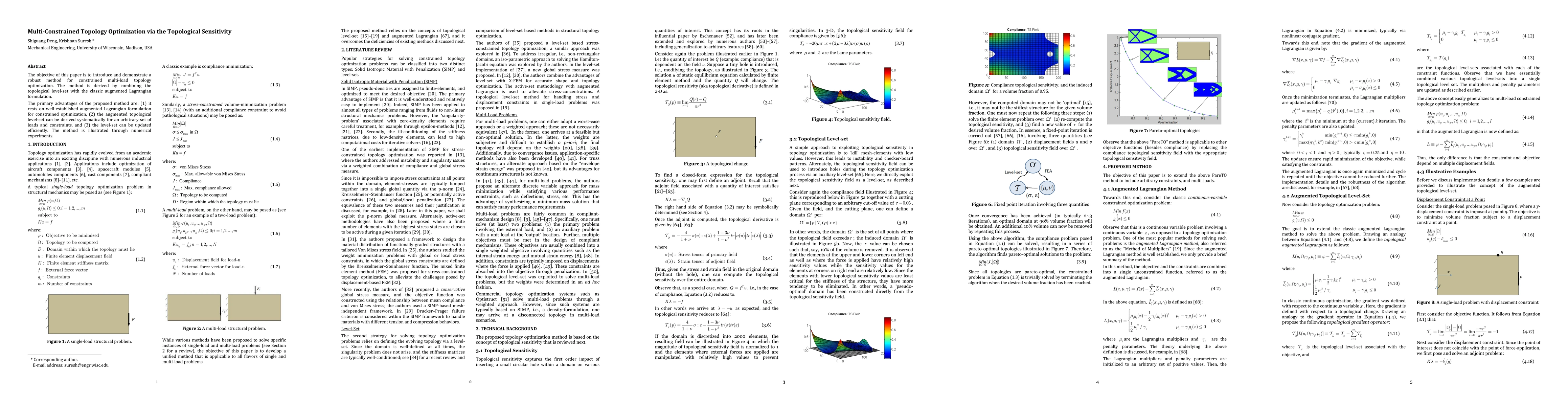Thumbnail for Multi-constrained topology optimization via the topological sensitivity