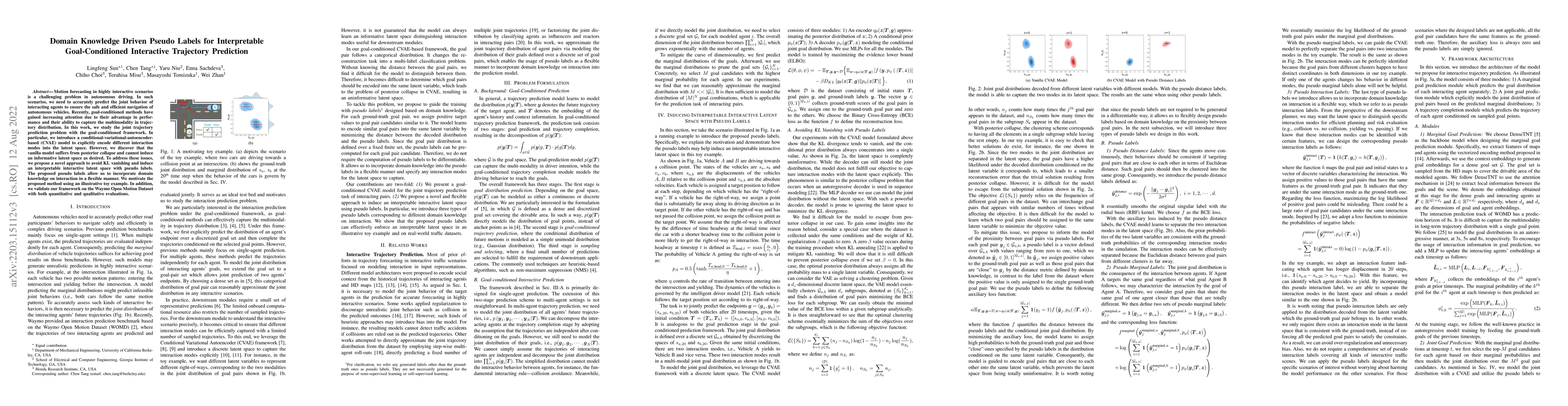 Thumbnail for Domain Knowledge Driven Pseudo Labels for Interpretable Goal-Conditioned
  Interactive Trajectory Prediction