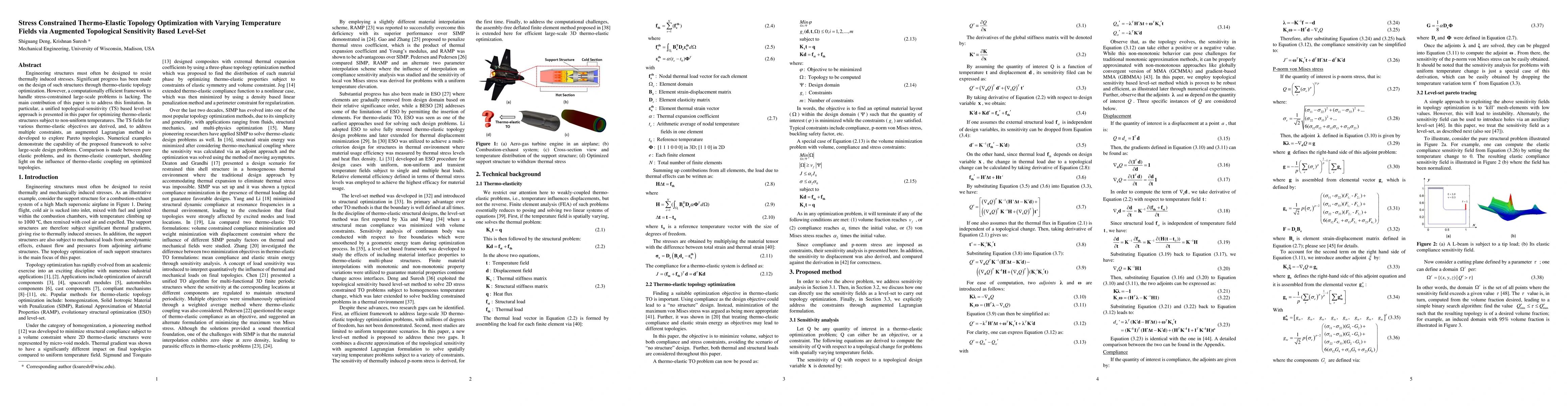 Thumbnail for Stress constrained thermo-elastic topology optimization with varying
  temperature fields via augmented topological sensitivity based level-set