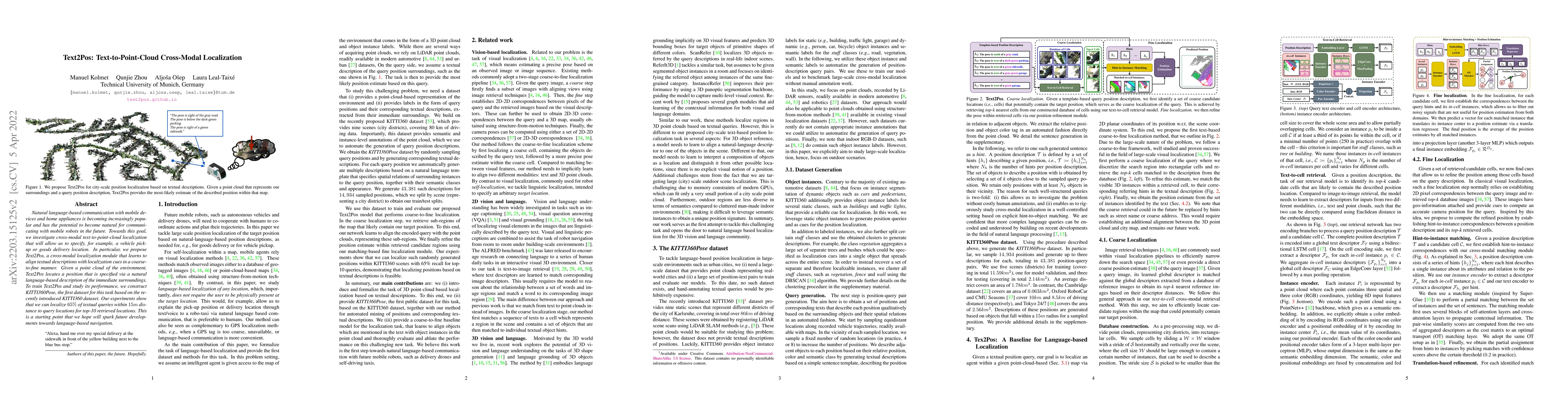 Thumbnail for Text2Pos: Text-to-Point-Cloud Cross-Modal Localization