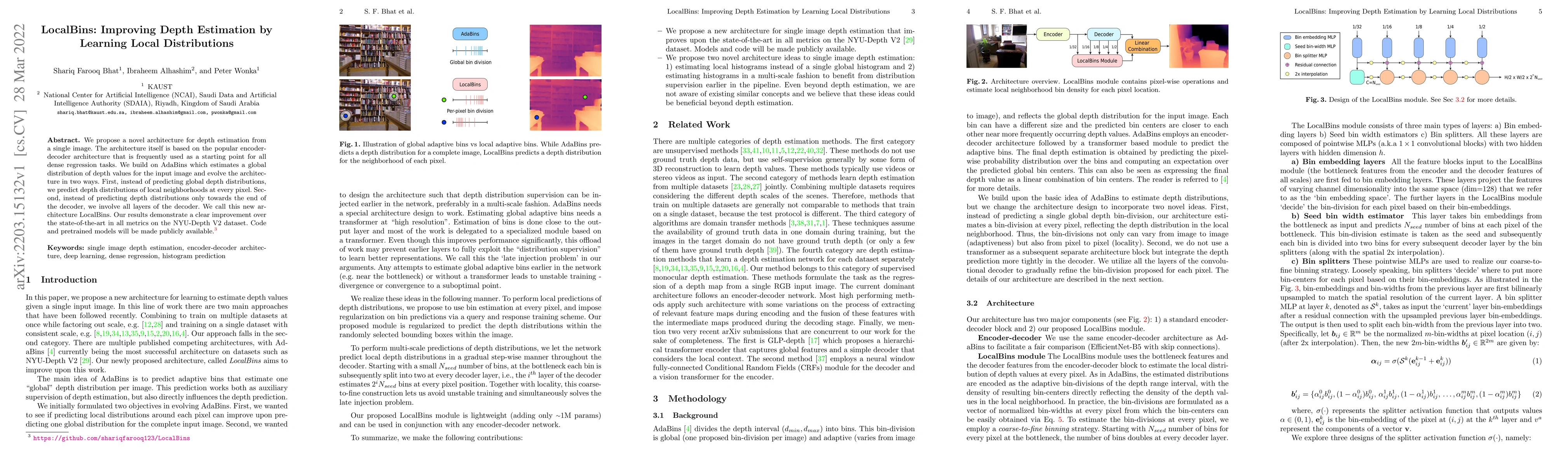 Thumbnail for LocalBins: Improving Depth Estimation by Learning Local Distributions