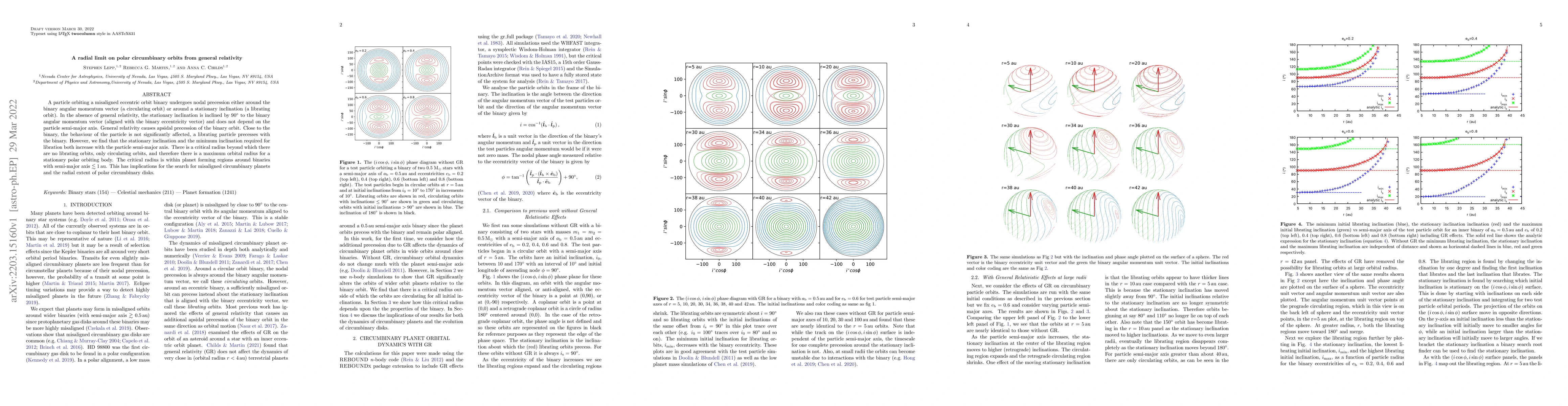Thumbnail for A radial limit on polar circumbinary orbits from general relativity